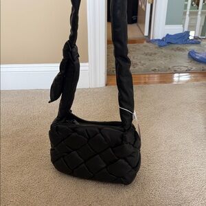 Elegant Black Quilted Shoulder Bag
